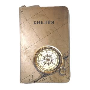 055zti код 24055-11 цветная печать "Компас и карта" переплет из искусственной кожи на молнии с индек