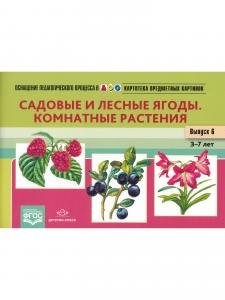 Картотека предметных картинок. Наглядный дидактический материал. Выпуск № 6. Садовые и лесные ягоды. Комнатные растения. ДОО. ФГОС