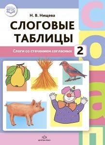 Слоговые таблицы - 2. Слоги со стечением согласных. ФГОС.