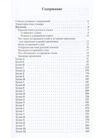 Словарь редких слов и архаизмов