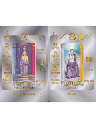 Каббалистическое Таро. Г.О.М. Полная колода карт 78 карт + 6 листов. Инструкция 80 страниц