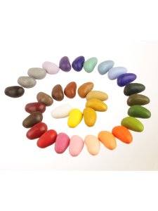 Мелки-камушки восковые Crayon Rocks (Крайон Рокс), набор 32 цвета в льняном мешочке
