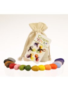 Мелки-камушки восковые Crayon Rocks (Крайон Рокс), набор 16 штук в льняном мешочке