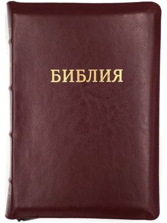 Библия 077zti формат  код 11763_26, переплет из натуральной кожи на молнии