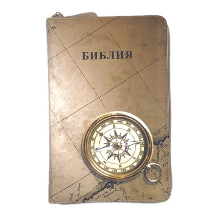 055zti код 24055-11 цветная печать "Компас и карта" переплет из искусственной кожи на молнии с индек
